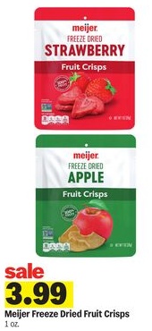 Meijer Freeze Dried Fruit Crisps