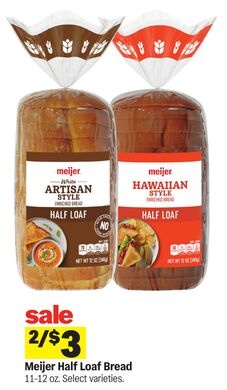 Meijer Half Loaf Bread