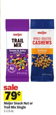 Meijer Snack Nut or Trail Mix Single