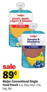 Meijer Conventional Single Food Pouch