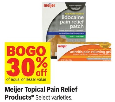 Meijer Topical Pain Relief Products*