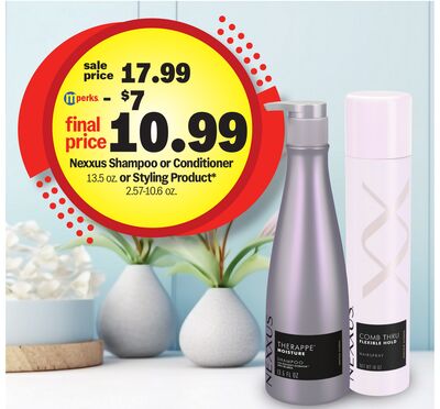 Nexxus Shampoo or Conditioner 13.5 oz. or Styling Product* 2.57-10.6 oz.