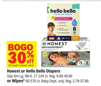 Honest or Hello Bello Diapers