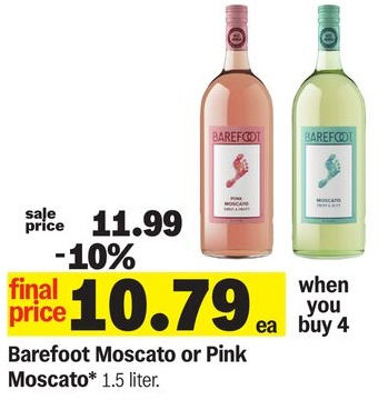 Barefoot Moscato or Pink Moscato*
