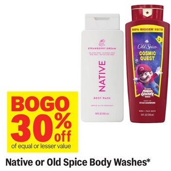 Native or Old Spice Body Washes*