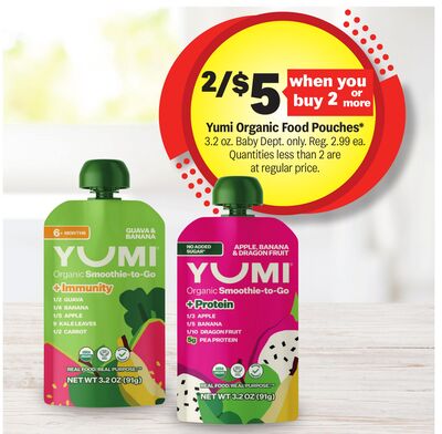 Yumi Organic Food Pouches*