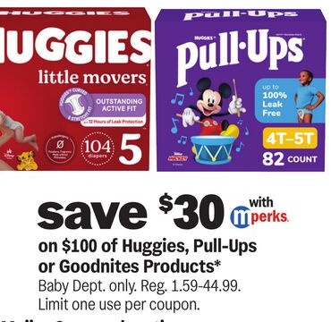 Huggies, Pull-Ups or Goodnites Products*