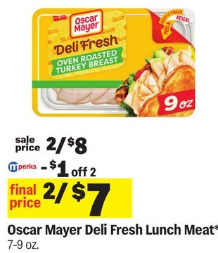 Oscar Mayer Deli Fresh Lunch Meat*