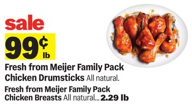 Fresh from Meijer Family Pack Chicken Drumsticks