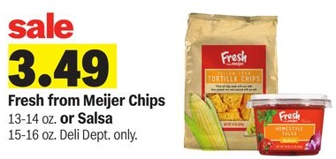 Fresh from Meijer Chips 13-14 oz. or Salsa 15-16 oz.