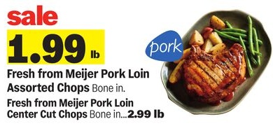 Fresh from Meijer Pork Loin Assorted Chops