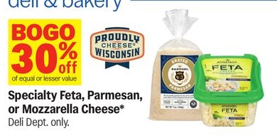 Specialty Feta, Parmesan, or Mozzarella Cheese*