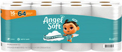 Angel Soft Bath Tissue 16 ct. Mega Roll, Quilted Northern Bath Tissue 12 ct. Mega Roll or Brawny Paper Towels 6 ct. Double Roll