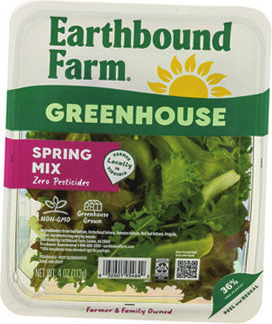 O Organics Baby Bella Mushrooms 8 oz. whole or sliced, Campari 1 lb., or Flavor Bombs® Tomatoes 12 oz., Mini Cucumbers 6 ct., The Little Potato Co. Potatoes 24 oz., Earthbound Farm, Backyard Farms or Gotham Greens Greenhouse Salads 4-4.5 oz.,