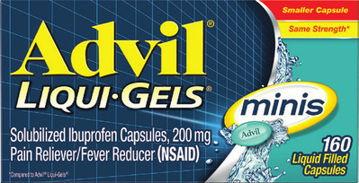Advil tablets 200 ct., Liqui-gels 160 ct., Dual Action 144 ct., PM Liqui-gels 80 ct. or caplets 120 ct.