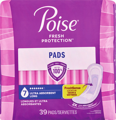 ANY Poise pads 5-8 drop 20-60 ct. or 3, 4 drop 48-66 ct.