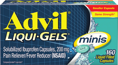 Advil tablets 200 ct., Liqui-gels 160 ct., Dual Action 144 ct., PM Liqui-gels 80 ct. or caplets 120 ct.
