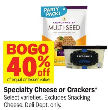 Specialty Cheese or Crackers*