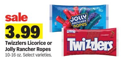 Twizzlers Licorice or Jolly Rancher Ropes