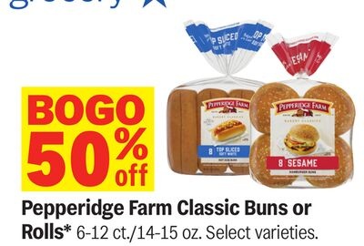 Pepperidge Farm Classic Buns or Rolls*