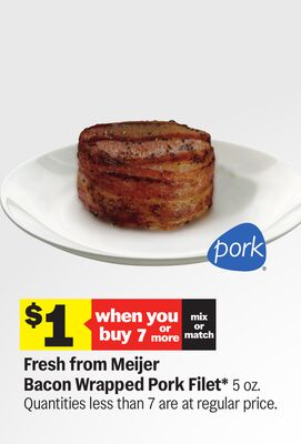 Fresh from Meijer Bacon Wrapped Pork Filet*
