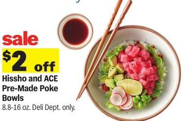 Hissho and ACE Pre-Made Poke Bowls