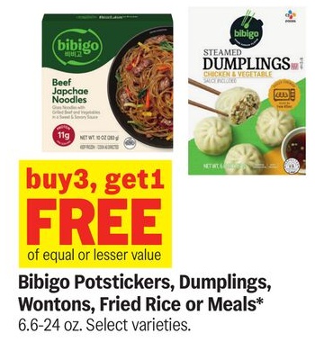 Bibigo Potstickers, Dumplings, Wontons, Fried Rice or Meals*