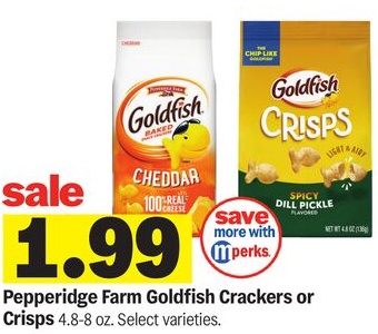 Pepperidge Farm Goldfish Crackers or Crisps