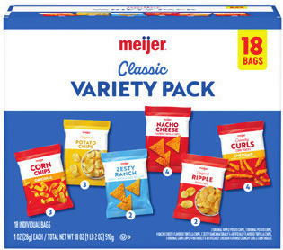 Meijer Potato Chips Variety Pack