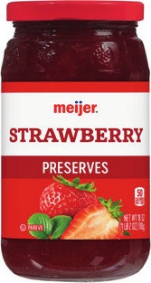 Meijer Strawberry Preserves or Seedless Jam
