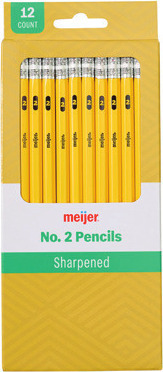 Meijer 12 Ct. Sharpened No. 2 Pencils*