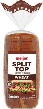 Meijer Split Top White or Wheat Bread