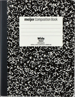 Meijer 100 Sheet Composition Book*