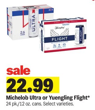 Michelob Ultra or Yuengling Flight*