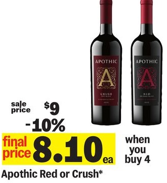 Apothic Red or Crush*