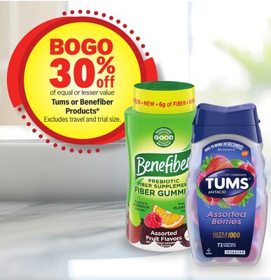 Tums or Benefiber Products*