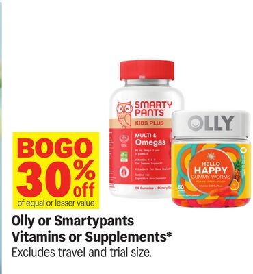 Olly or Smartypants Vitamins or Suplements*