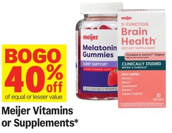 Meijer Vitamins or Supplements*