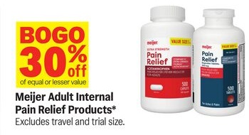 Meijer Adult Internal Pain Relief Products*