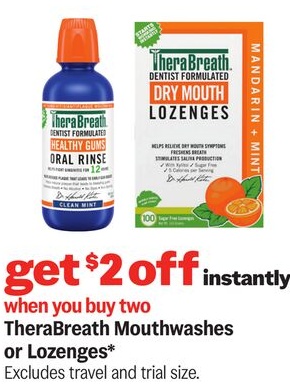 TheraBreath Mouthwashes or Lozenges*
