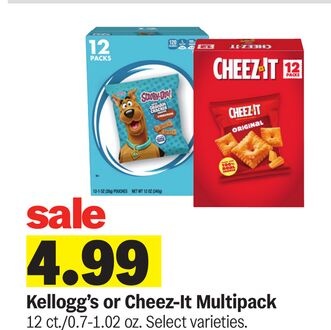 Kellogg's or Cheez-It Multipack