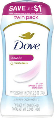 Dove Invisible Solid Deodorant Twin Pack*