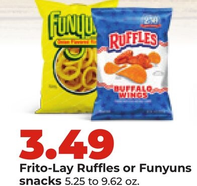 Frito-Lay Ruffles or Funyuns snacks