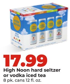 High Noon hard seltzer or vodka iced tea