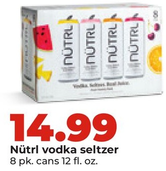 Nütrl vodka seltzer