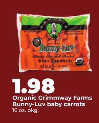 Organic Grimmway Farms Bunny-Luv baby carrots