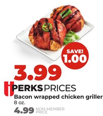 Bacon wrapped chicken griller