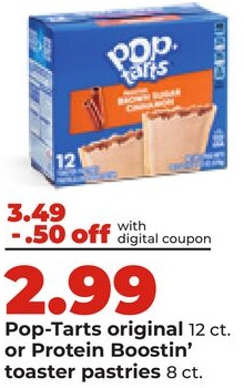 Pop-Tarts original 12 ct. or Protein Boostin' toaster pastries 8 ct.