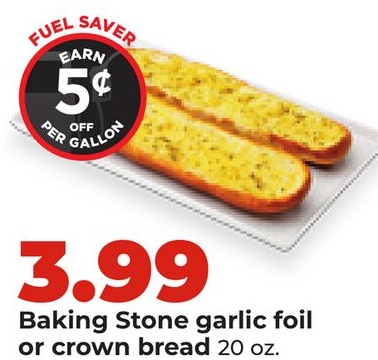 Baking Stone garlic foil or crown bread