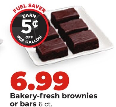 Bakery-fresh brownies or bars